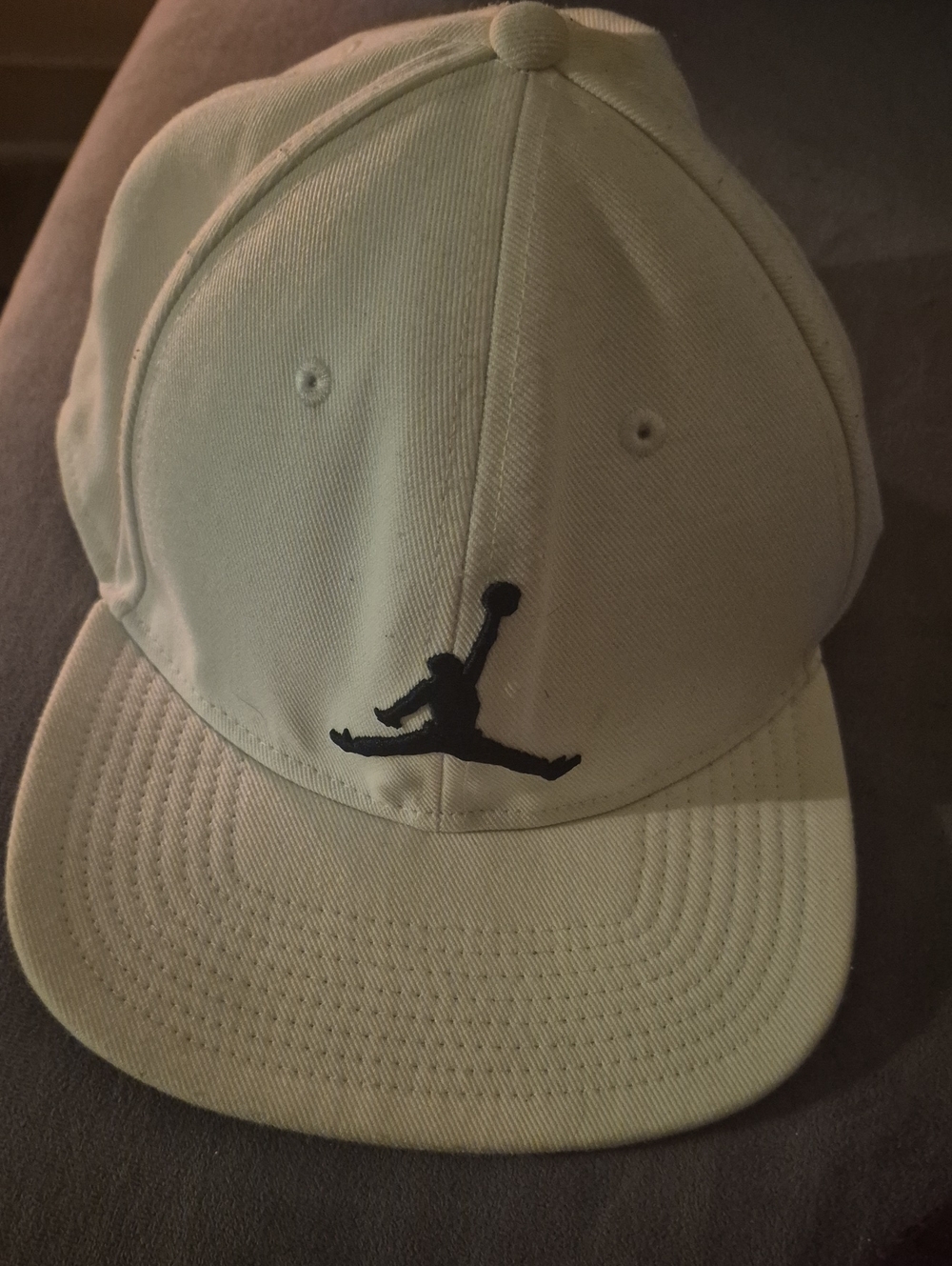 Jordan Light Beige Cap with Black Jumpman